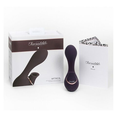 Фиолетовый вакуум-волновой массажер с двойной стимуляцией Irresistible Mythical (Цвет: фиолетовый)
