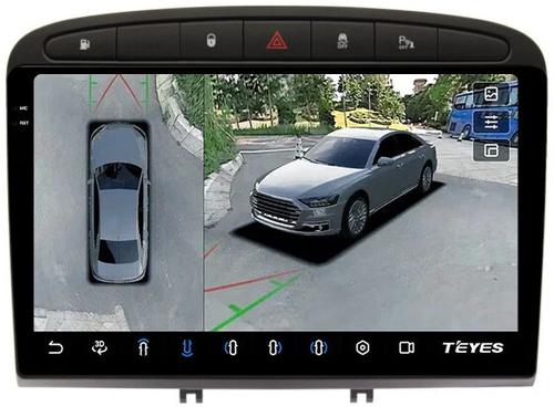 Магнитола для Peugeot 308 2007-2014, 408 2012-2022 - Teyes CC3-2K-360 на Android 10, Быстрая, 2K QLED, CarPlay, 4G SIM-слот, 4 камеры в комплекте