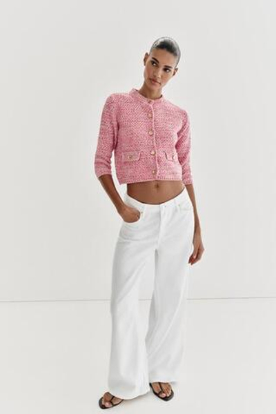 3/4 рукава вязаный кардиган - ZARA