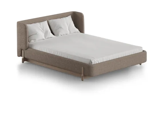 Кровать Basic спальное место 140*200 см (бежевый, букле)
