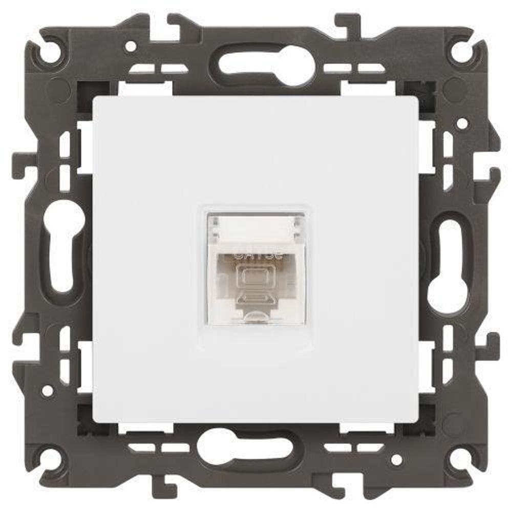 Розетка компьютерная 1-м Elegance 14-3107-01 RJ45 IP20 механизм бел. Эра Б0034302