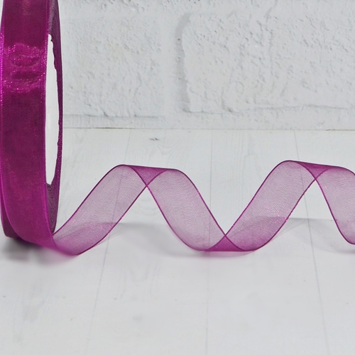 Лента органза 1,5см х 45м "марсала" 1 шт