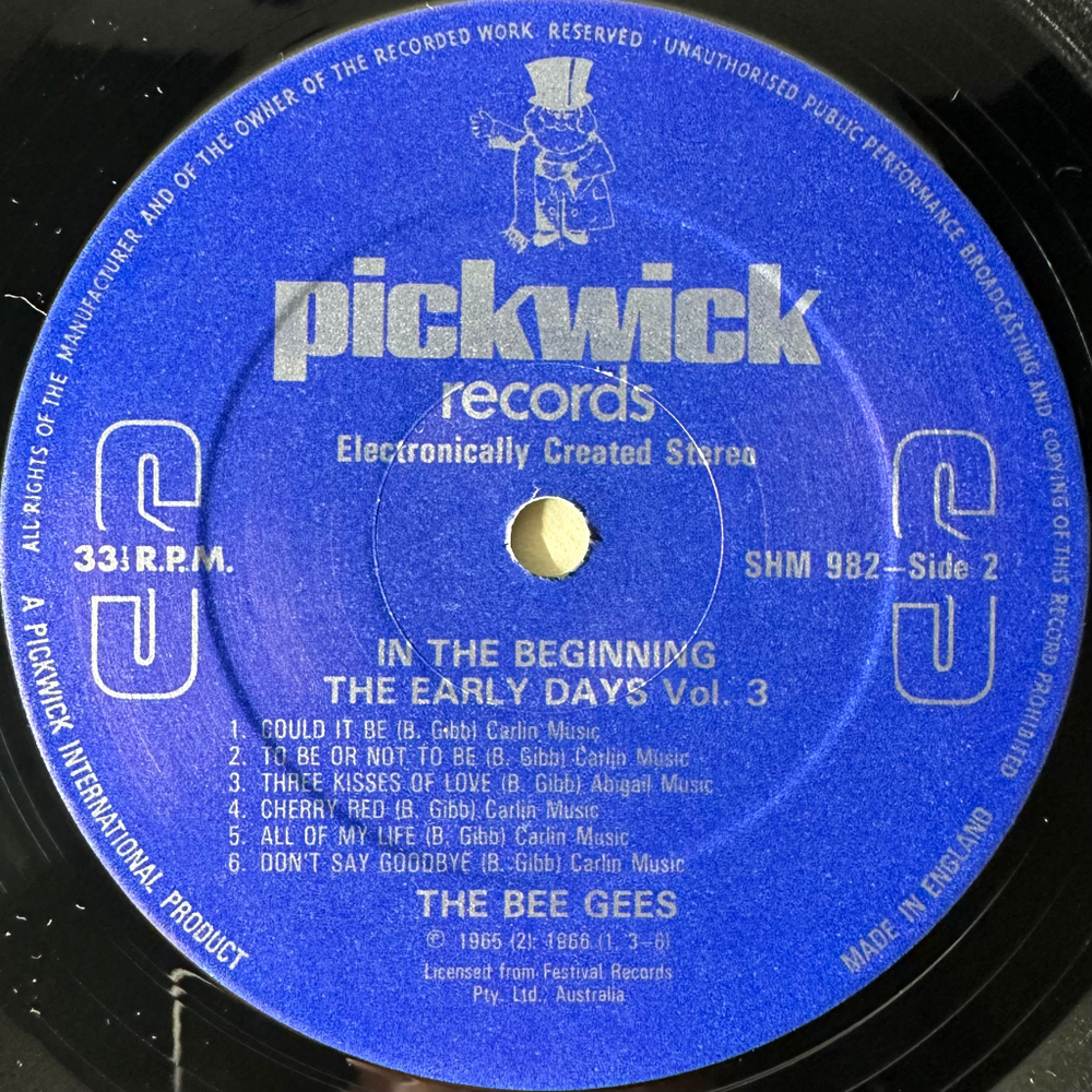 Bee Gees ‎– In The Beginning - The Early Days Vol. 3 (Англия 1978г.)