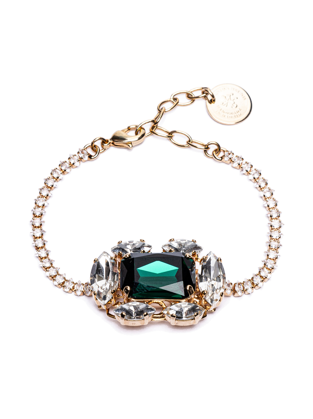 A HEUNIS браслет металл- зеленый