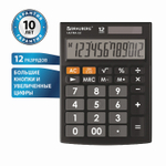 Калькулятор настольный BRAUBERG ULTRA-12-BK (192x143 мм) 12 разрядов двойное питание черный