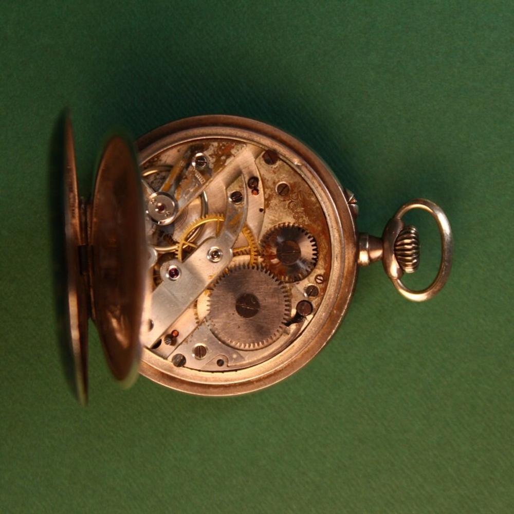 Серебряные карманные часы Remontoir Cylindre