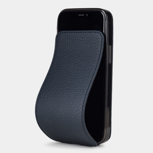 Чехол для iPhone 12 Mini из натуральной кожи теленка, цвета синий