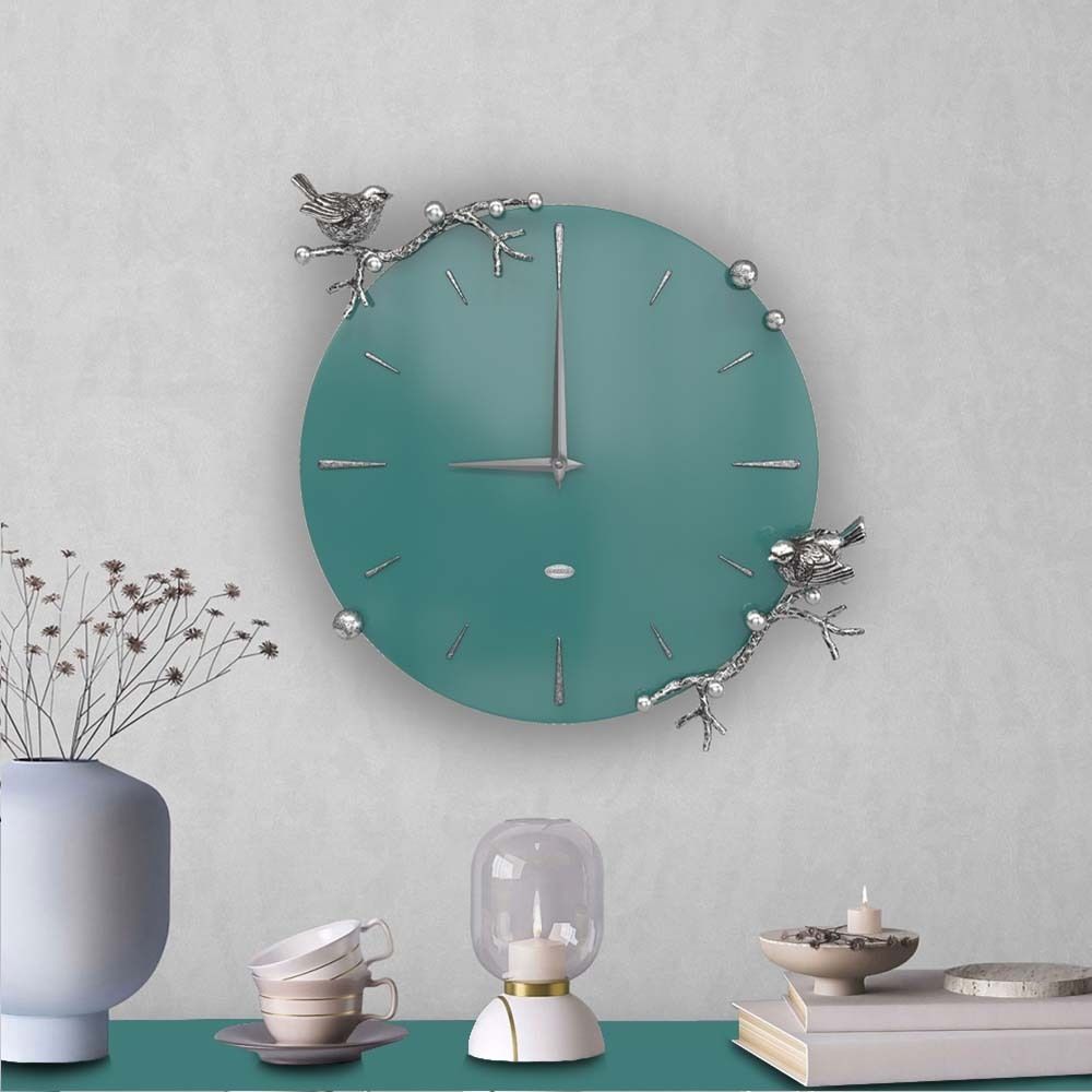 Часы настенные Терра Колор Пастельно-синий Сильвер