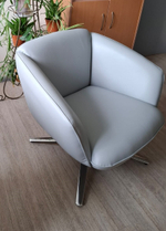 Кресло ZUCCA-R голубое LITCHI-#3