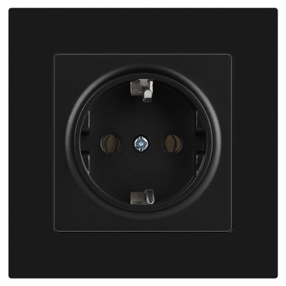Розетка Intro Accent 6-202-05 2P+E Schuko 16А-250В IP20 СУ AL/CU антрацит | Intro