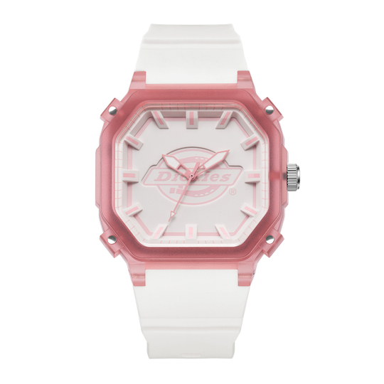 Dickies SS23 Wrist Watch Quartz Movement Plastic Strap White Dial Unisex 30m Water Resistant