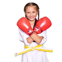 Пояс для тхэквондо ProfSport без вышивки (4 см) бело-желтый