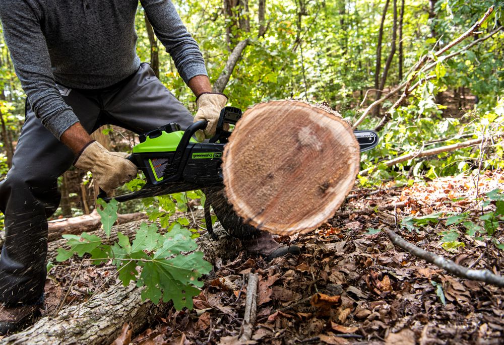 Цепная пила аккумуляторная Greenworks GD60CS25k4 Арт. 2008907UB, 60V, 40 см, бесщеточная, 2500 Вт, с 1хАКБ 4 Ач. и ЗУ