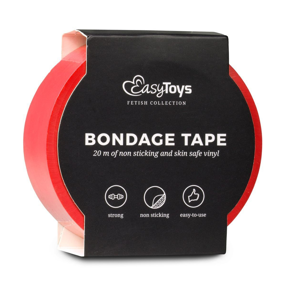 Красная лента для бондажа Easytoys Bondage Tape - 20 м