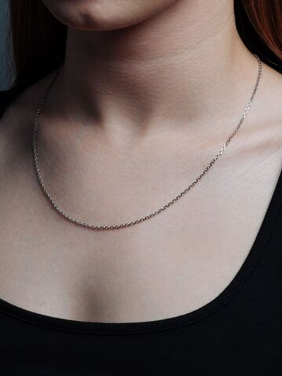 Silver Moon Цепочка Якорь граненый серебряная родированная, ширина 1,7 мм