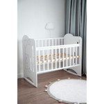 Кроватка детская ВДК Sweet Bear (белый) колесо/качалка