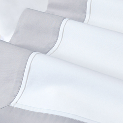 Постельное белье 2 спальное евро Сlaire&Caroll Frame белое с серым