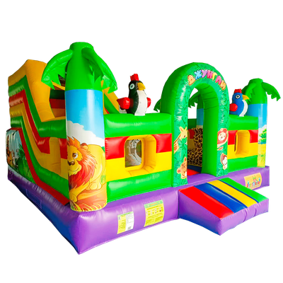 Коммерческий надувной батут «Сафари-джунгли», 5x5x3 м