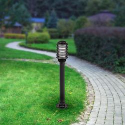 Садово-парковый светильник ЭРА НТУ 01-60-015 Поллар напольный черный IP54 Е27 max60Вт h850мм