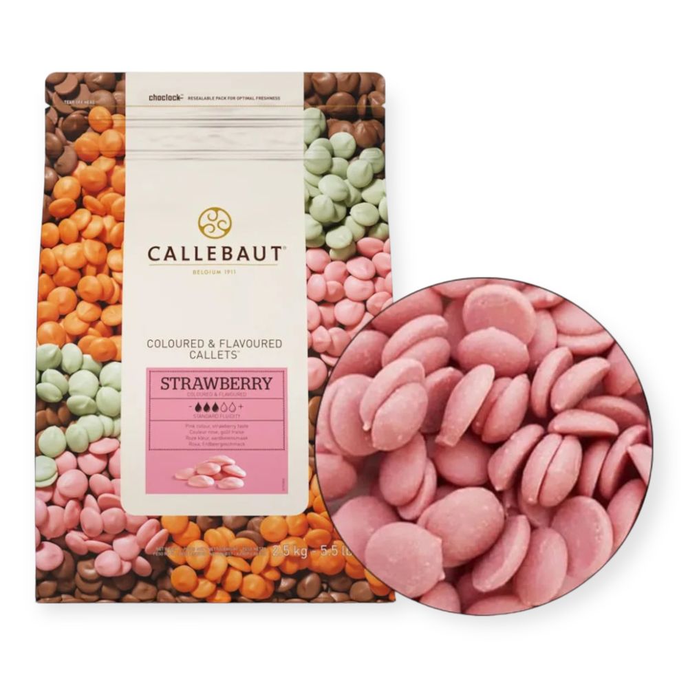 Шоколад Callebaut Клубника 2.5кг