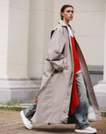 TRENCH COAT WARM GRAY