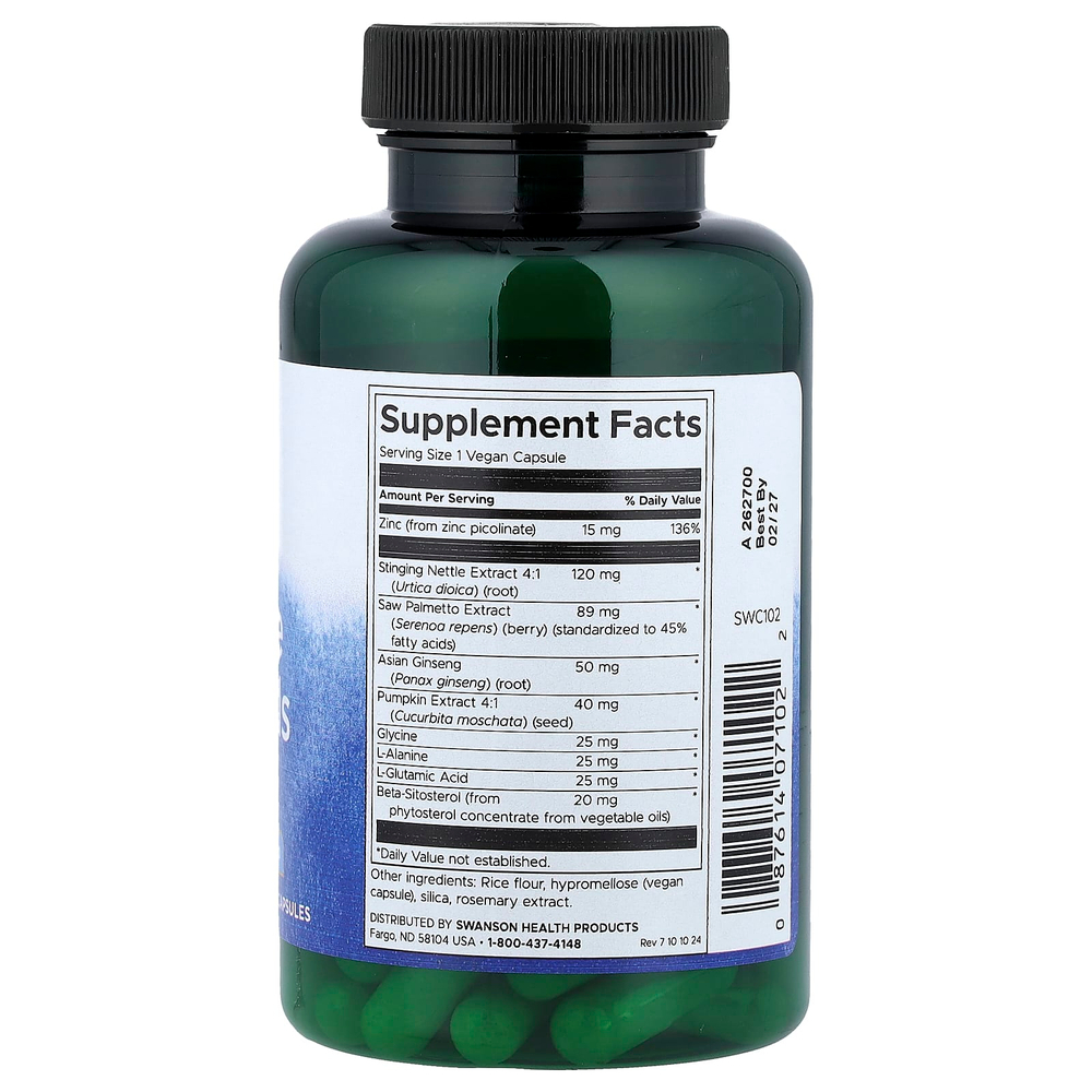 Swanson, Prostate Essentials, 90 веганских капсул