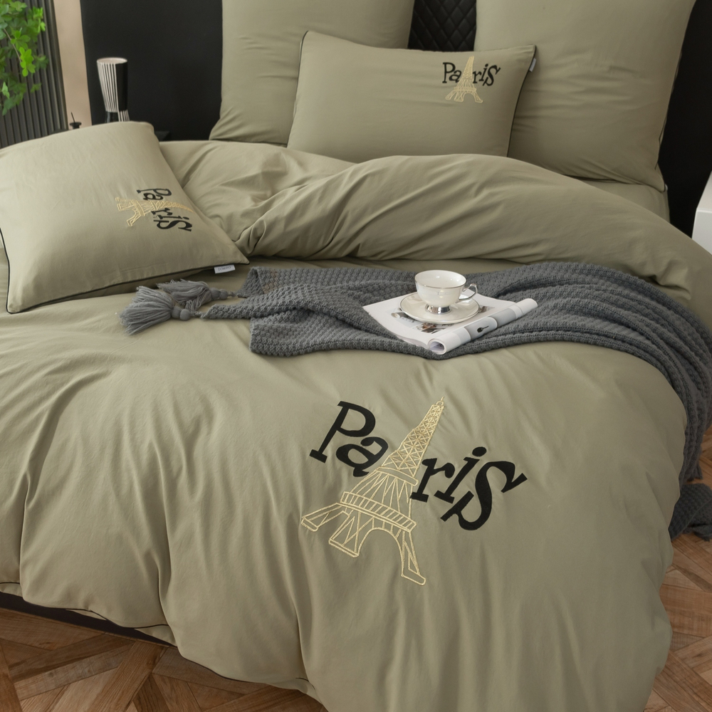 КПБ Mood of Paris на резинке MPR015, Евро, 4 наволочки, простынь 160*200*35