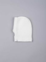 Шлем вязаный из ангоры "Молоко" 0+