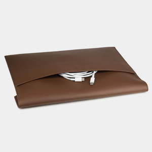 Чехол для MacBook Pro 13-14' из кожи теленка, цвета шоколад