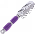 Расческа массажная «Lavanda», вентиляционная, цвет ручки фиолетовый, 23,5 см