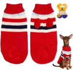 Кофта - свитер для мелких пород собак и кошек «BRO Style», полосочки, цвет красный, р M