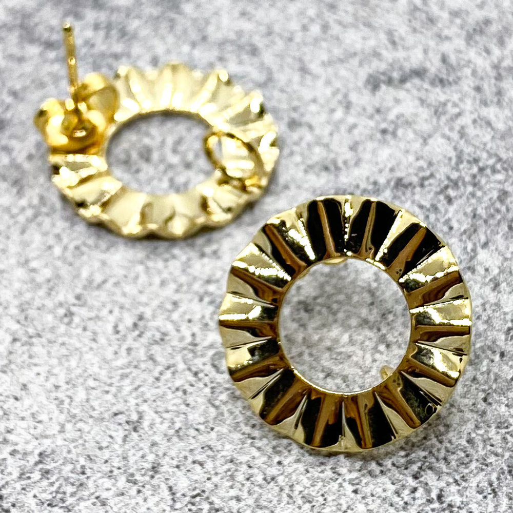 Швензы-гвоздики, цвет золото, размер 18*18 мм, цена за пару