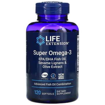 Life Extension Super Omega-3 120 softgels, Омега 3, Рыбий жир