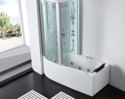 Акриловая ванна с душевой кабиной Gemy 170х85 G8040 B L с гидромассажем