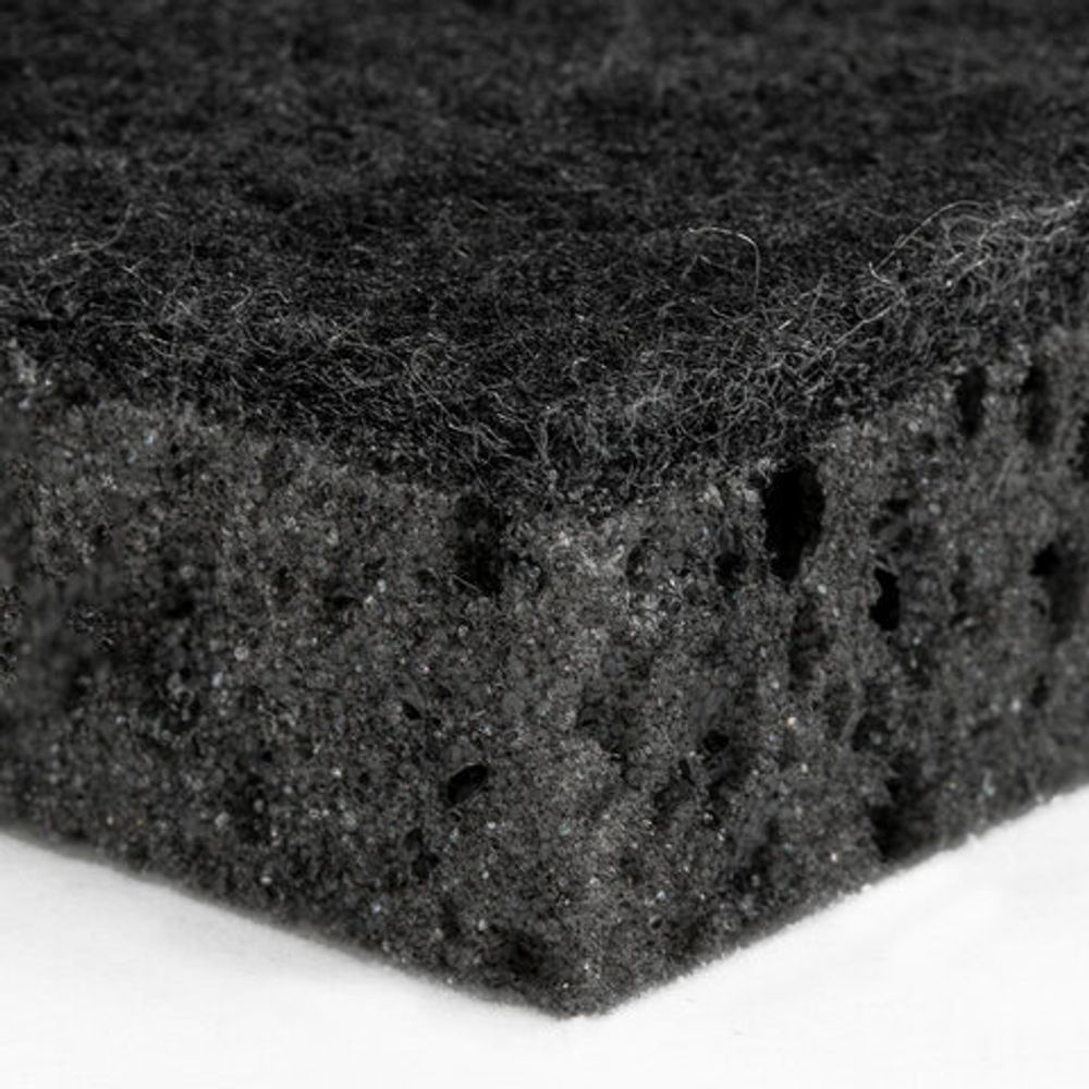 Губки для посуды SQUARE BLACK 98х66х30 мм, КОМПЛЕКТ 10 шт., КРУПНОПОРИСТЫЙ поролон/абразив LAIMA, 608648