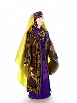 Кукла коллекционная Узбечка в традиционный костюм бухарской еврейки к.19 в.