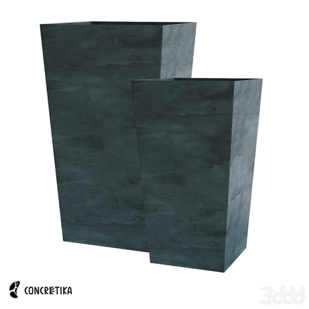 Кашпо CONIC OCEAN GREEN 40 x 40 x 70