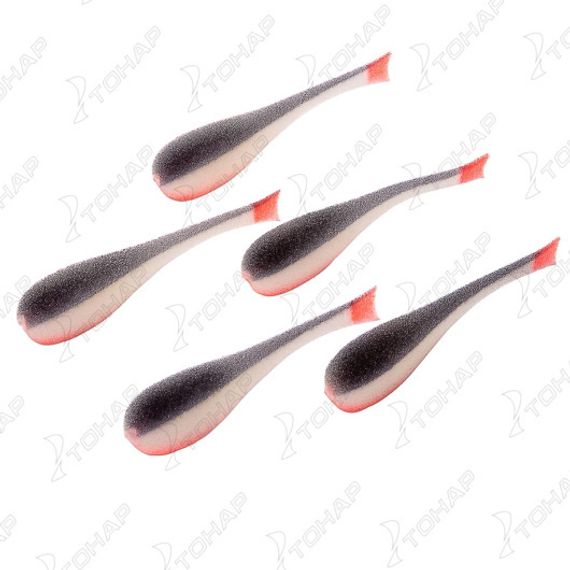 Рыбка поролоновая не оснащенная под офсет 10,5 см б/ч/к 15UV (HSN-105-15) Helios