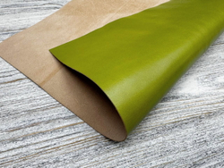 панель натуральной кожи зеленого цвета 1,2-1,4 мм из Италии