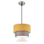 8038/1 MODERNI LN25 133 никель/желтый/серый/белый, металл/текстиль Подвесной светильник Е27 60W 220V ILAIDA