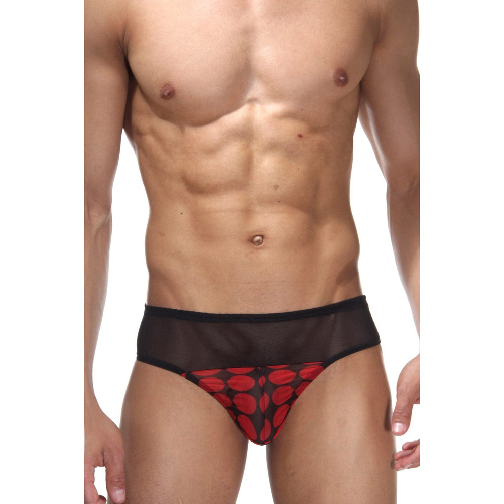 Мужские трусы тонги красные с принтом LaBlinque LB15138