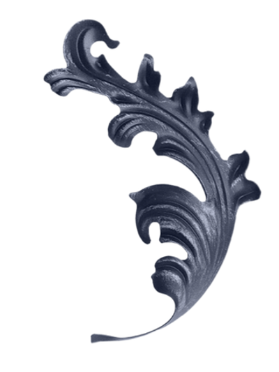 Кованый лист 185х105 мм (2мм) правый