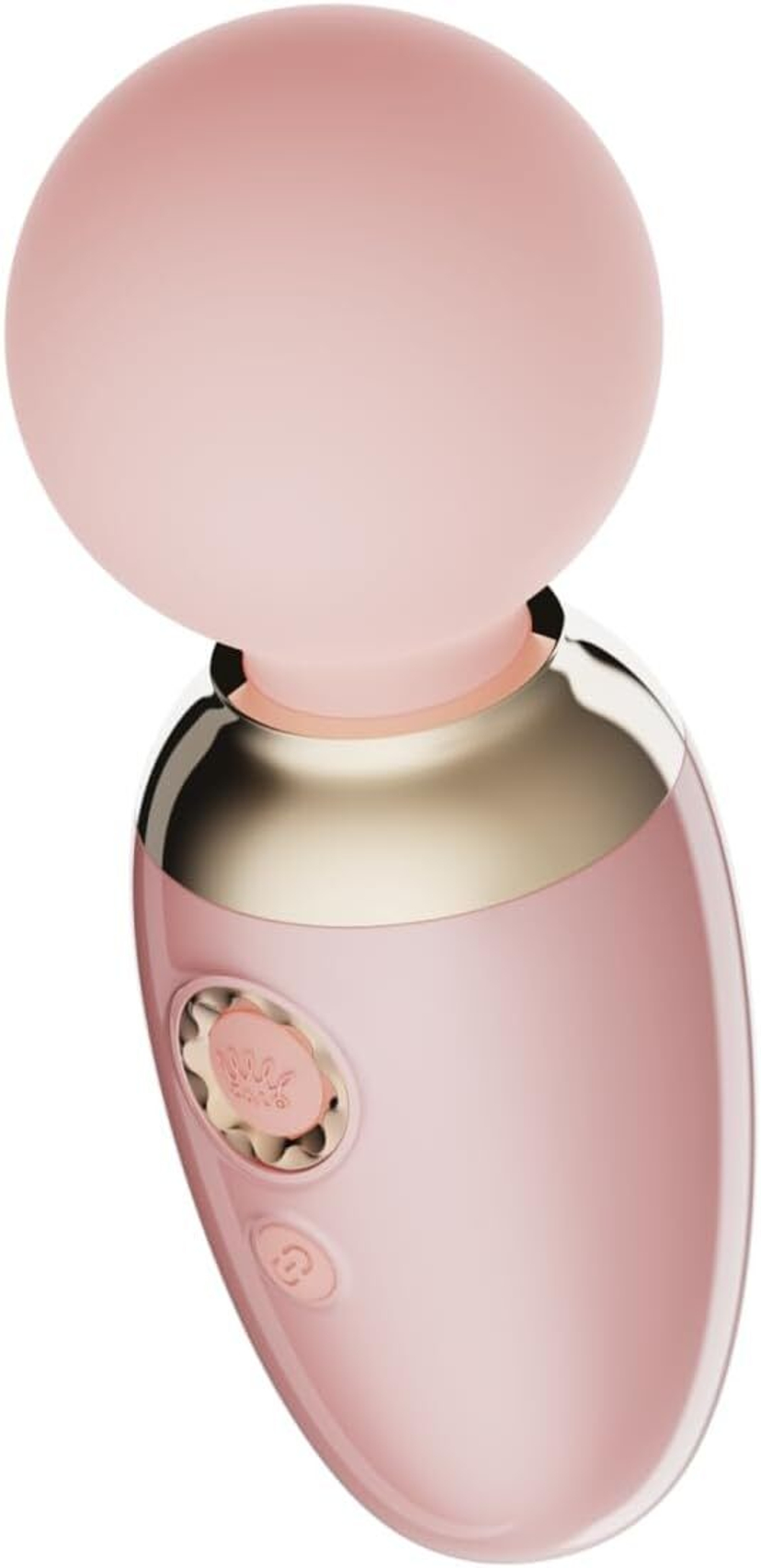 Нежно-розовый мини-вибратор с функцией нагрева Ava