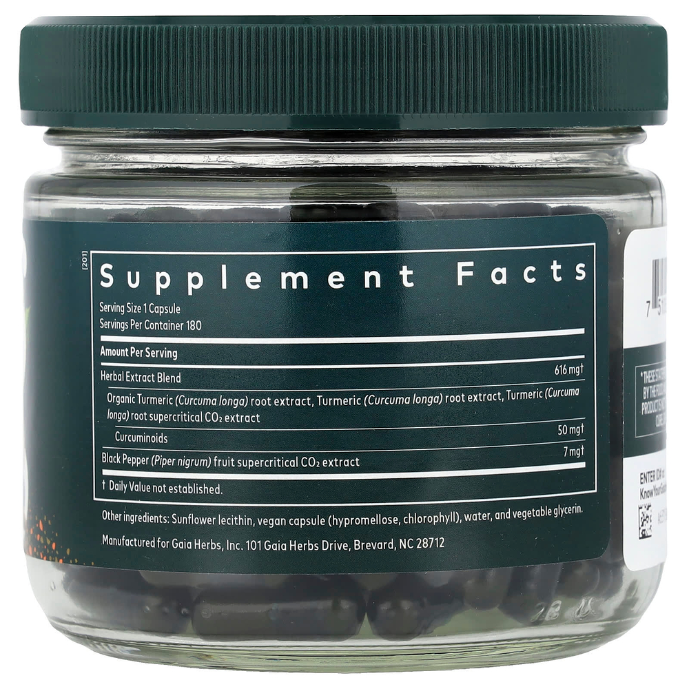 Gaia Herbs, Turmeric Supreme®, 180 Liquid Phyto-Caps®