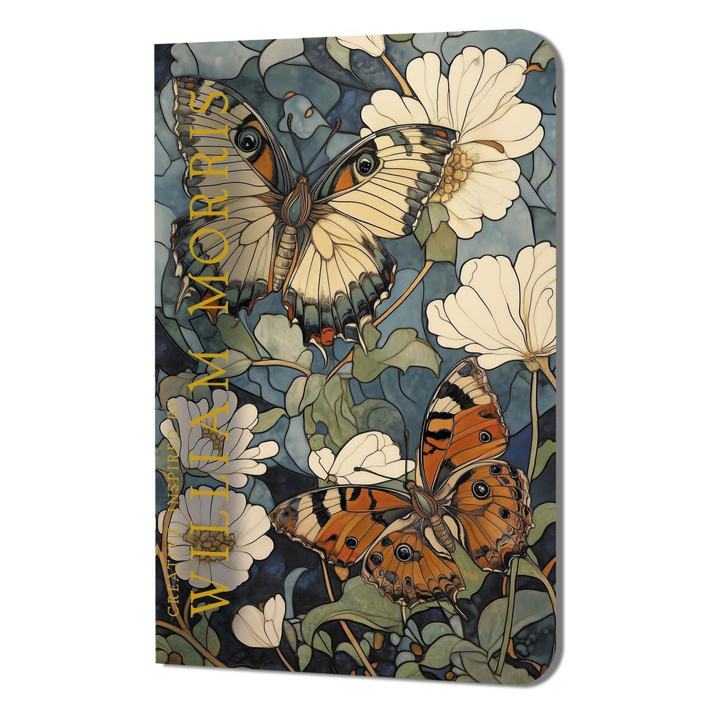 Блокнот 130х210мм. 32л. "Creative. Inspired by William Morris. Пионы с бабочками" (Контэнт)