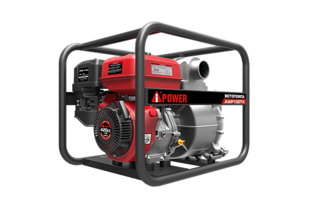 Мотопомпа A-iPower бензиновая для сильно загрязненной воды AWP100TX