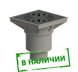 ТП-606 Трап дворовой с чугунной решеткой с грязеуловителем Dn110/160