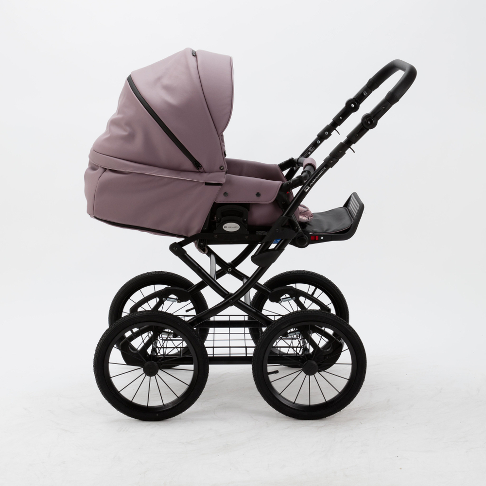 Универсальная детская коляска Adamex Porto Retro Deluxe (100% экокожа) P-SA14 (2в1)