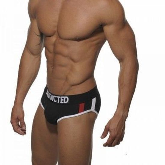 Мужские трусы брифы черные Addicted Puck-up Black Brief