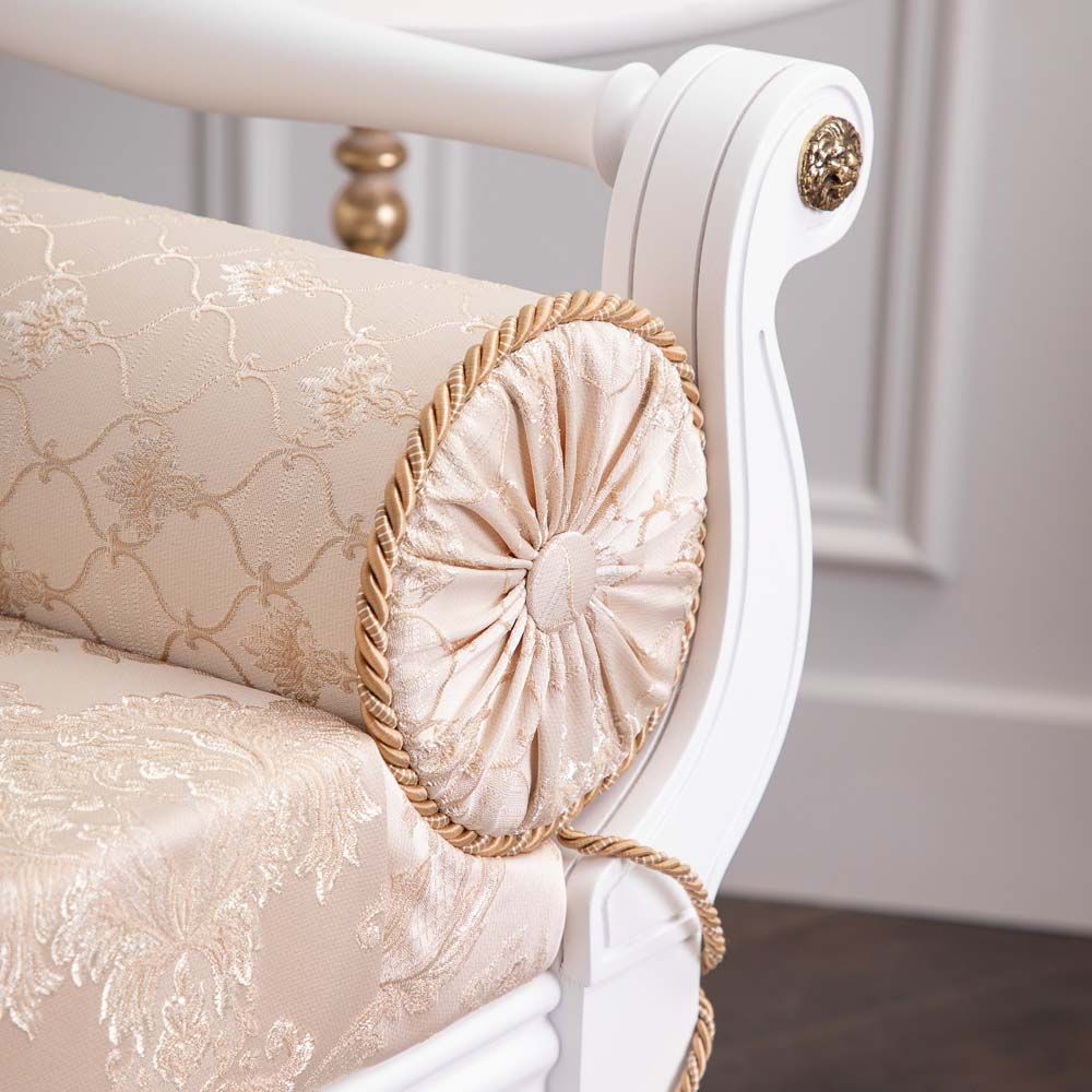 Банкетка Флоренция Белый Каледония Даймонд Айвори